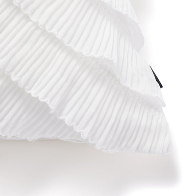Chiffon Frill Cushion Cover 450 X 450 White
