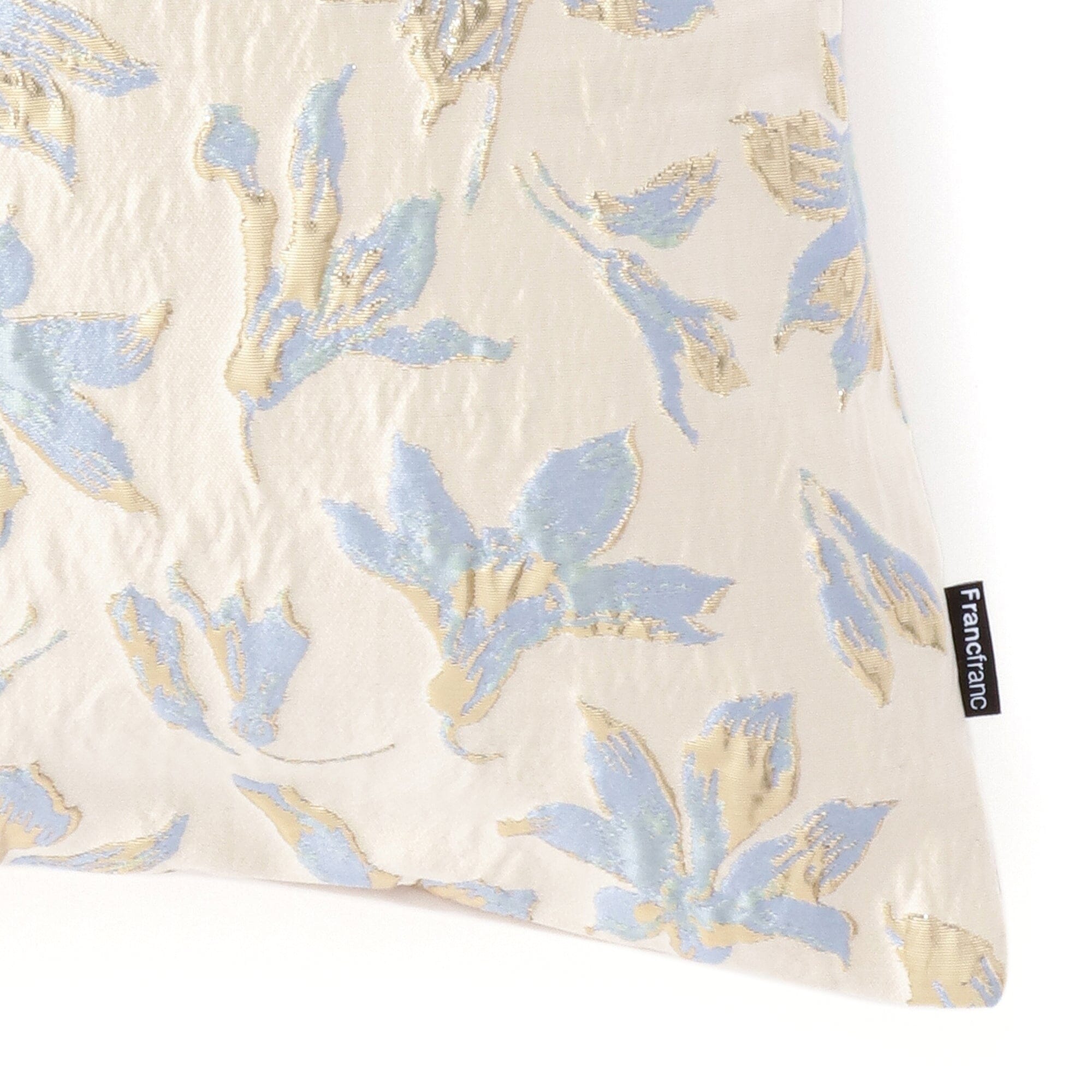 Shiny Flower Cushion Cover 450 X 450 White X Blue