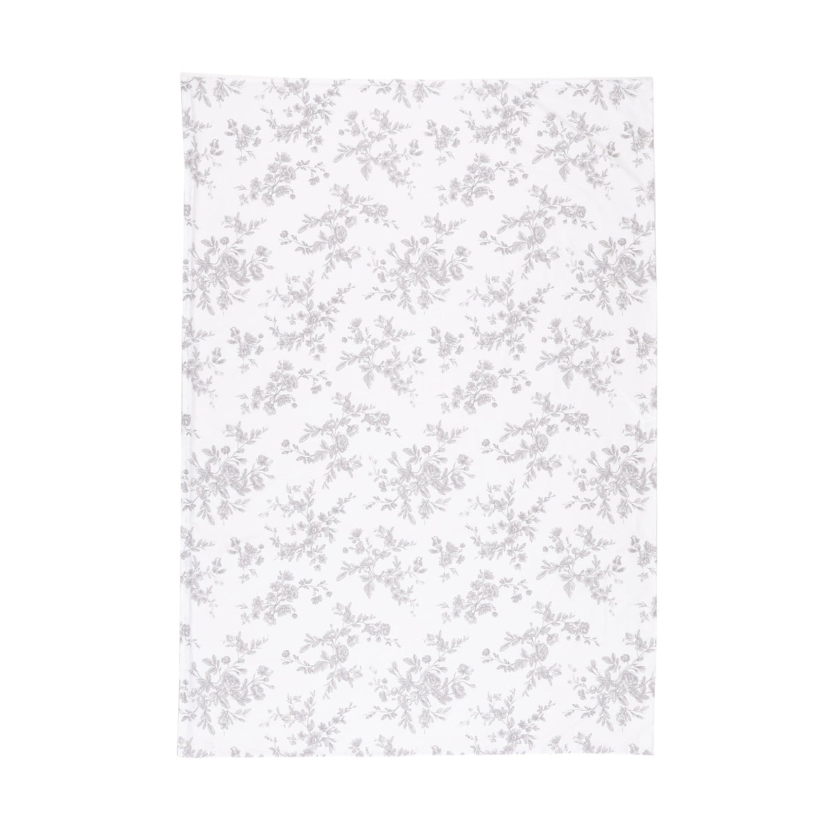 Classic Flower Comforter Case Single Gray