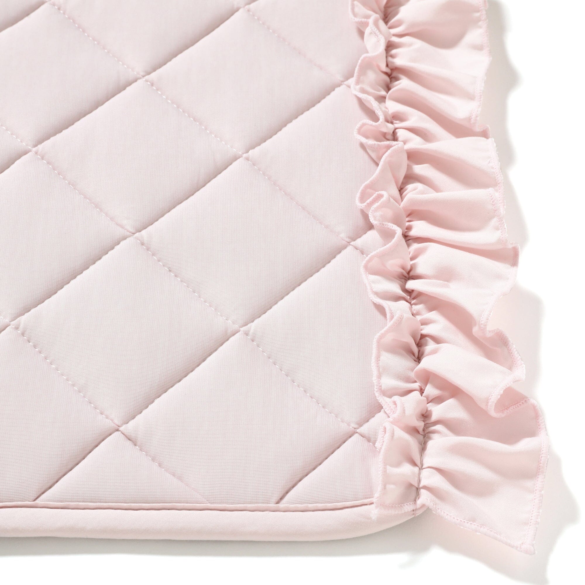 COOL QUILT RUG FRILL  S 1400 X 1000 PINK