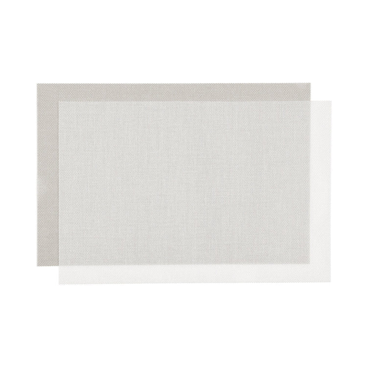 Glitter Lunch Mat 2P White × Gray