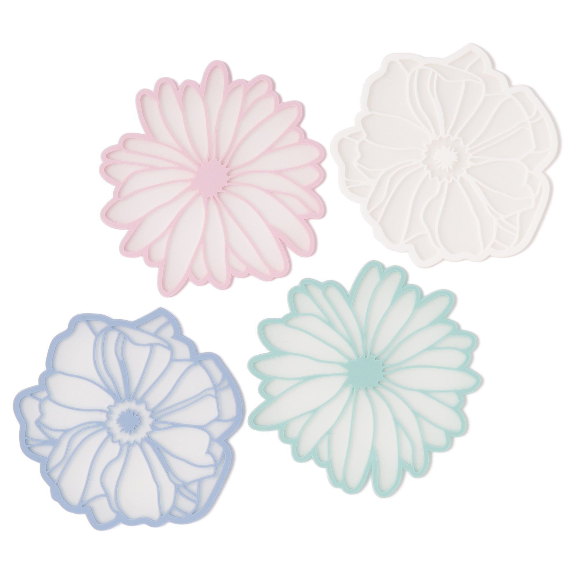 FLOWER GERBERA COASTER LIGHT PINK