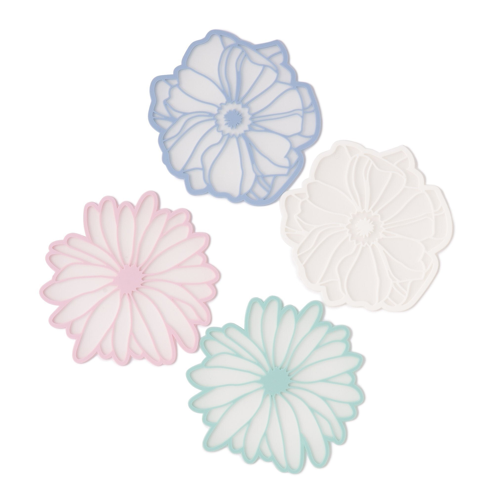 FLOWER PEONY COASTER LIGHT BLUE