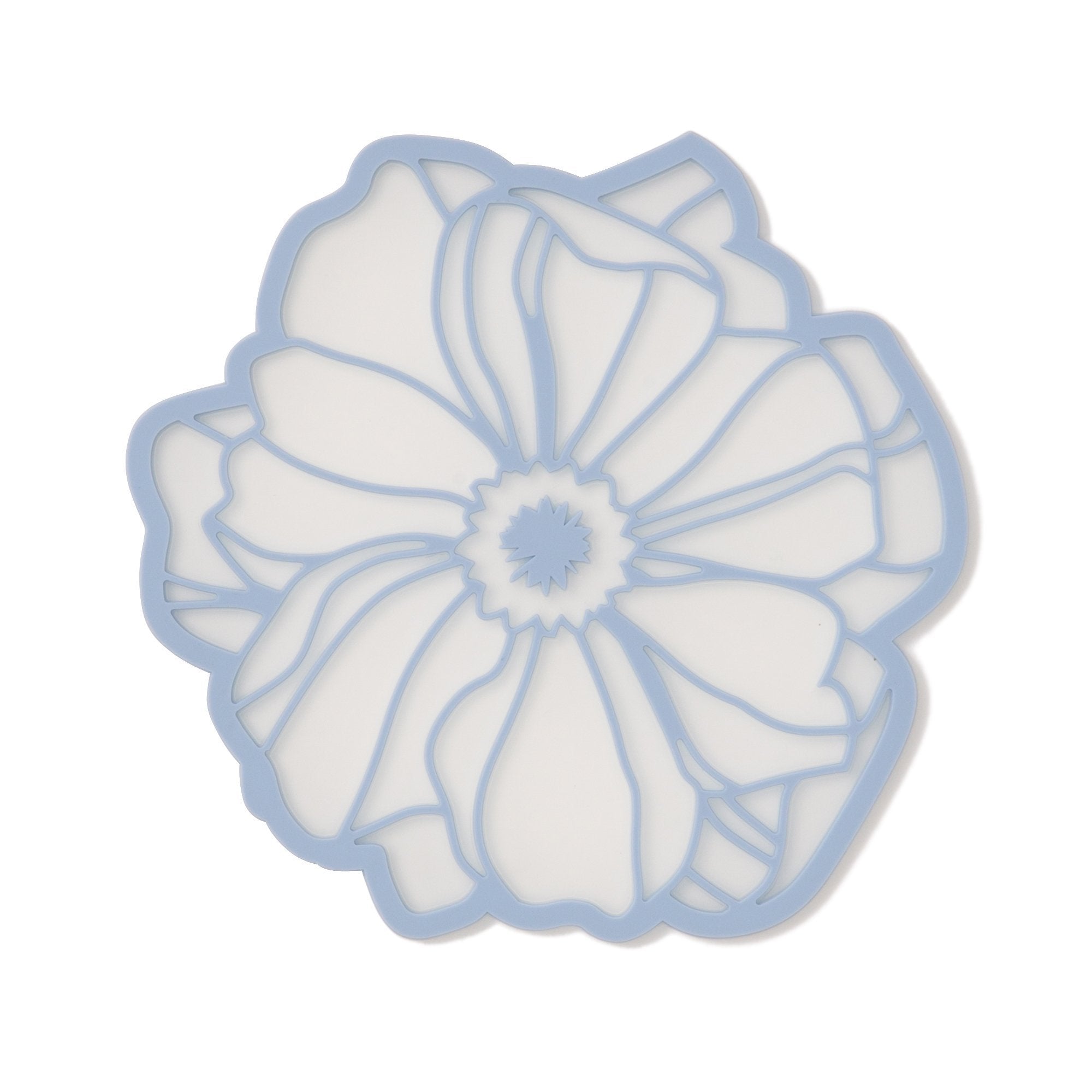 FLOWER PEONY COASTER LIGHT BLUE