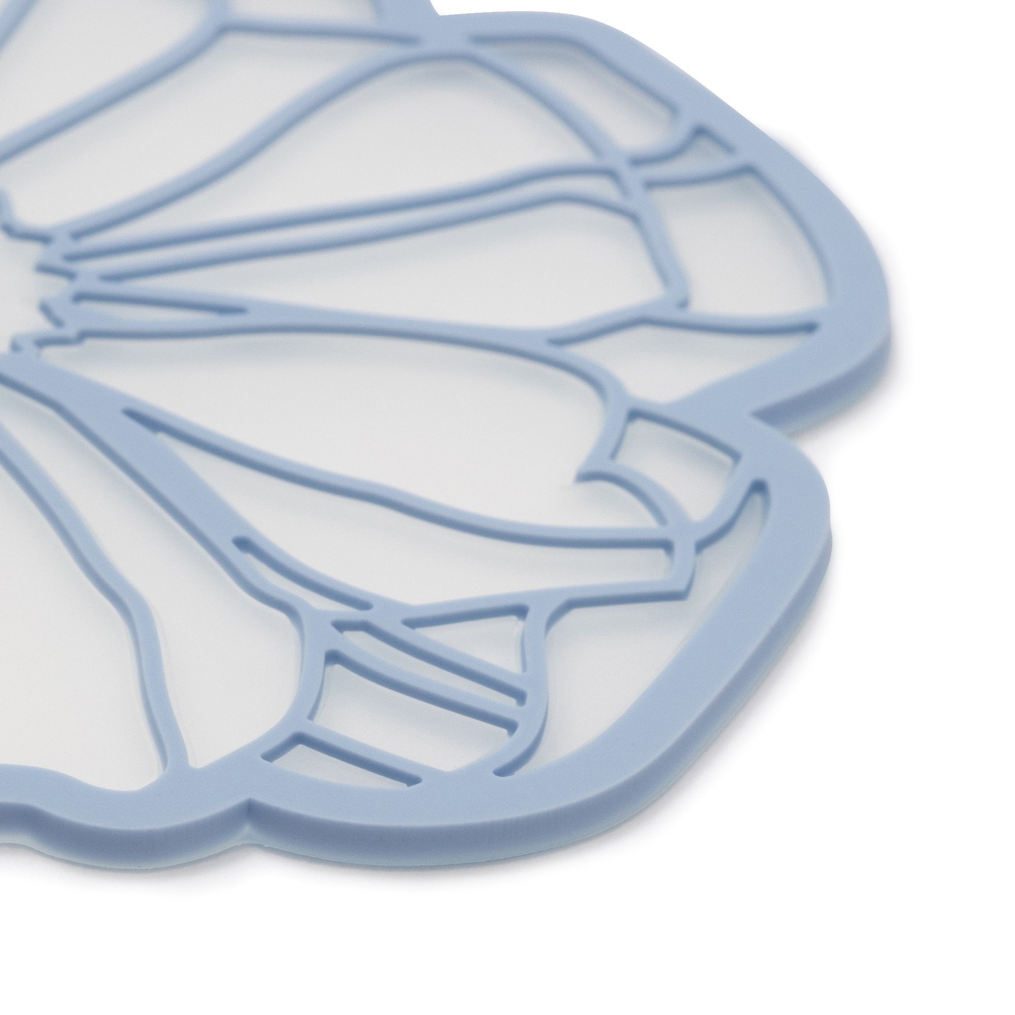 FLOWER PEONY COASTER LIGHT BLUE