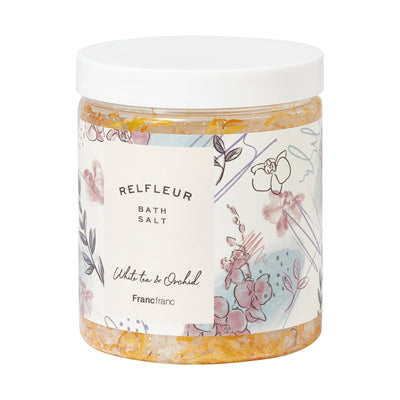 RELFLEUR BATH SALT BEIGE (WHITE TEA & ORCHID)