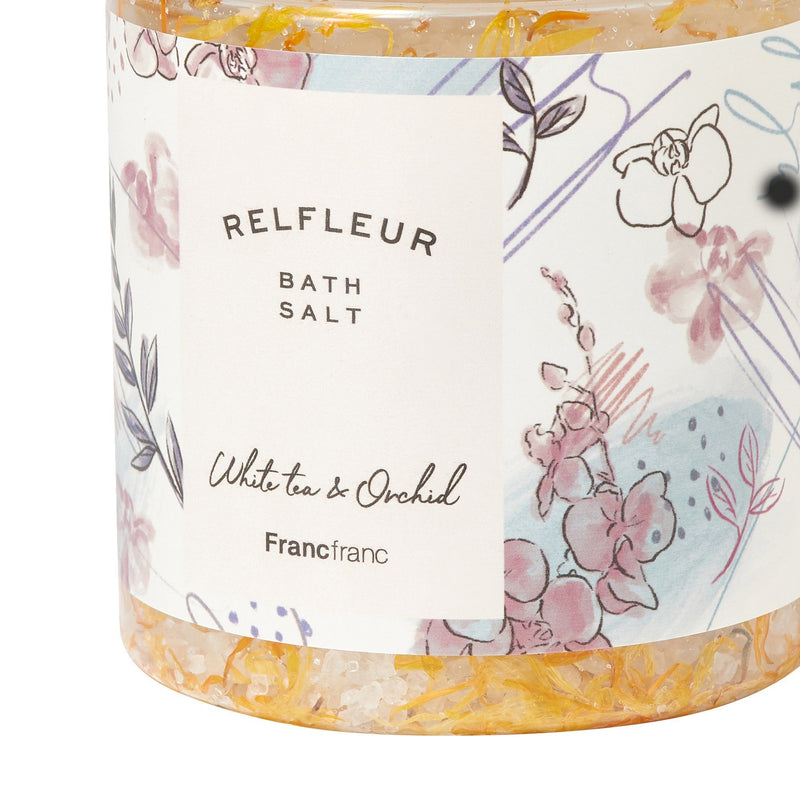 RELFLEUR BATH SALT BEIGE (WHITE TEA & ORCHID)