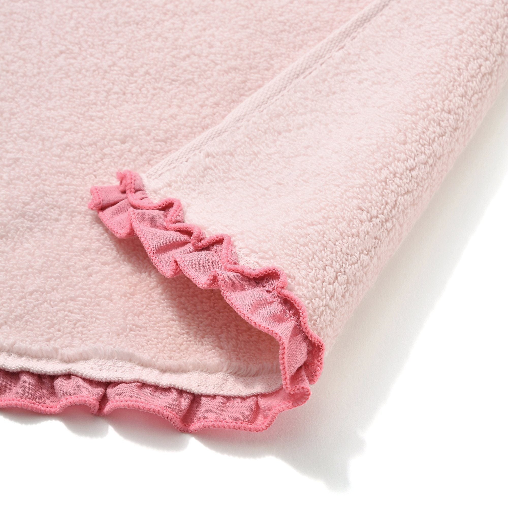 FUWASARA Bath and Face Towel Set Pink