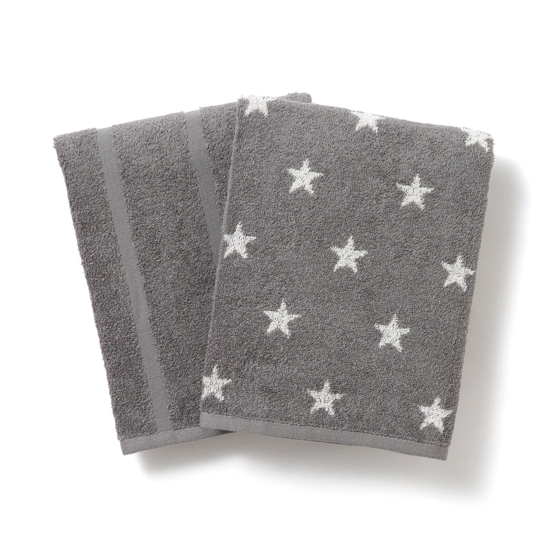 Vale Set Bath Towel Star Gray