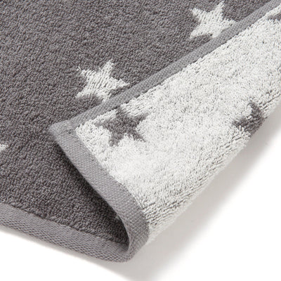 Vale Set Bath Towel Star Gray