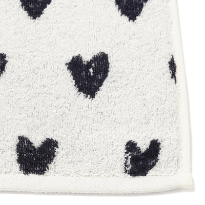 22AW Vale Face Towel HEART WHITE