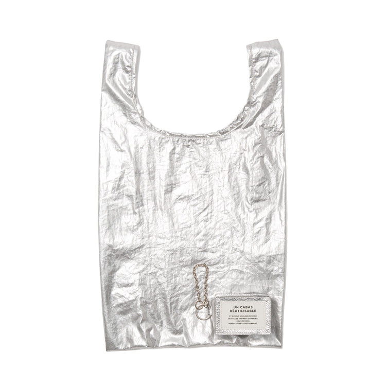 BAGCHARM ECOBAG TYPO SILVER