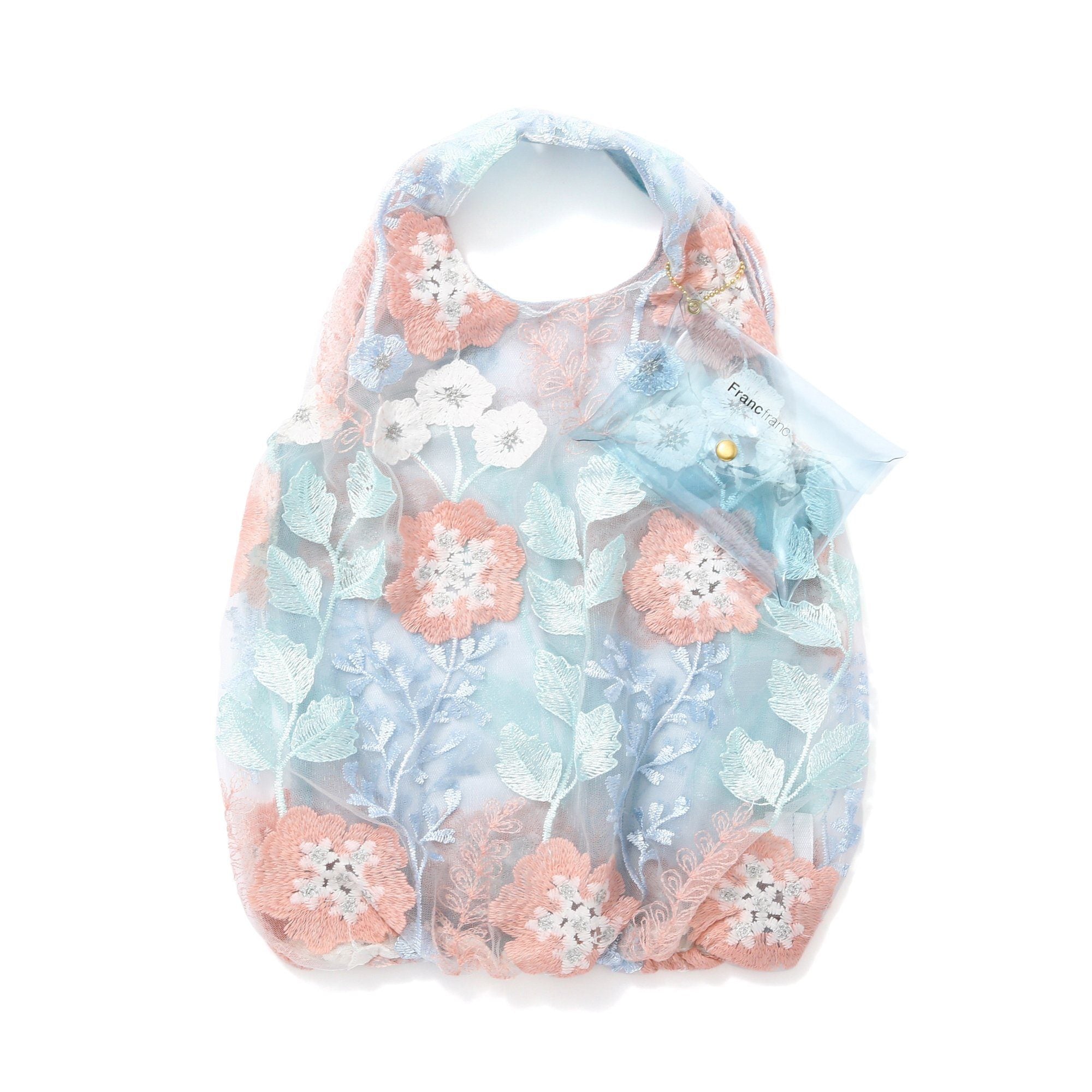 TULLE BAG LIGHT ORANGE X LIGHT BLUE