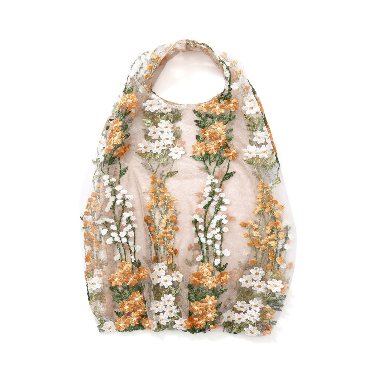 TULLE BAG YELLOW X BROWN