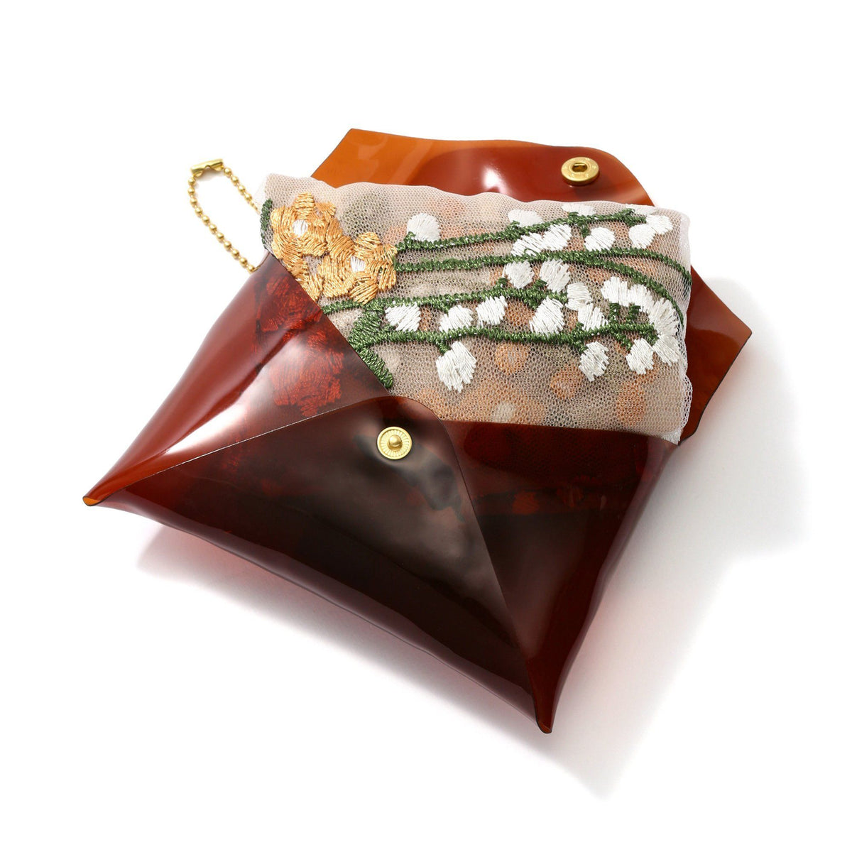 TULLE BAG YELLOW X BROWN