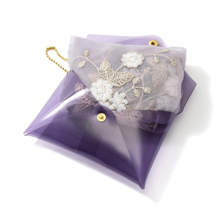 TULLE BAG LIGHT GRAY X LIGHT PURPLE