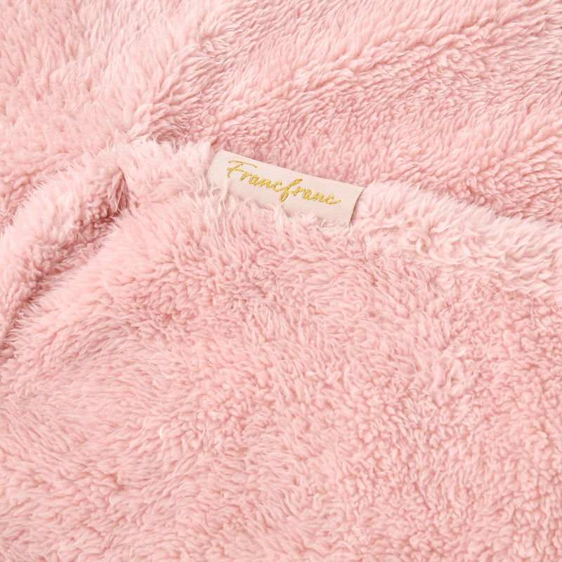 WARM FLEECE 4WAY PONCHO PINK