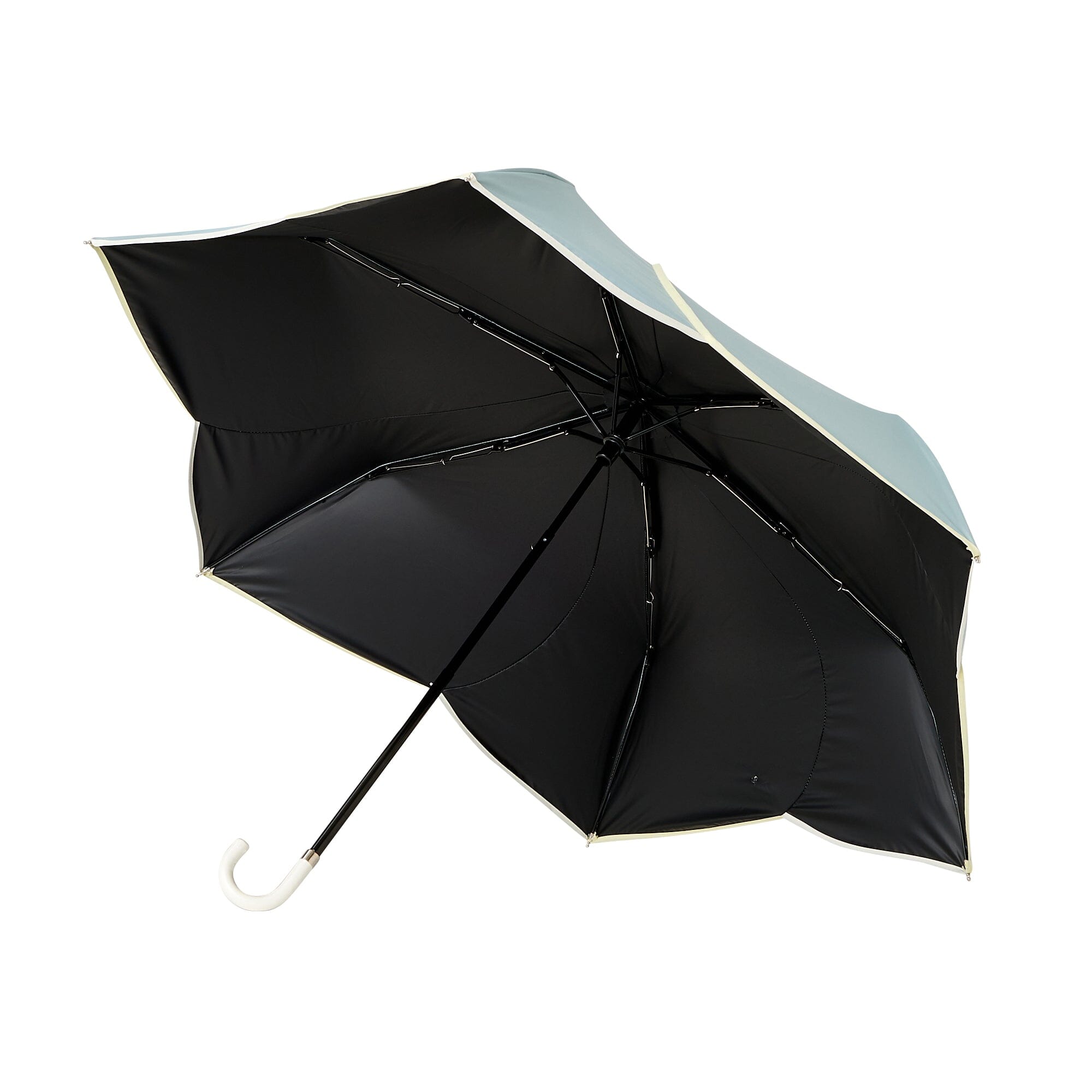 Bicolor Piping Compact Parasol Umbrella 47Cm Green