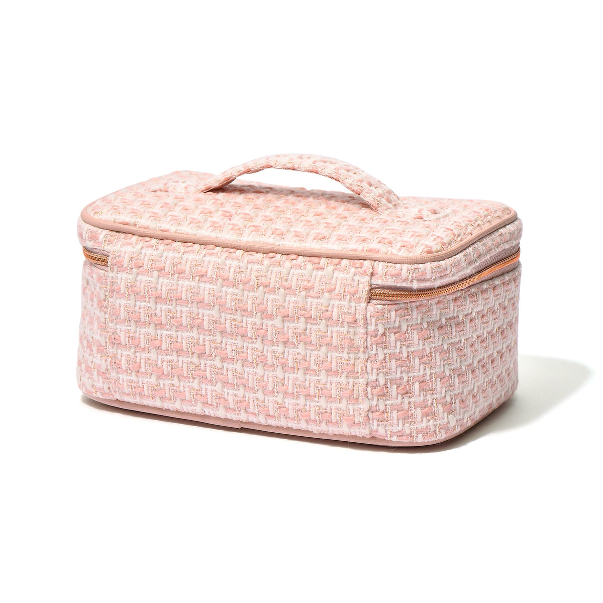 TWEED VANITY POUCH SMALL PINK