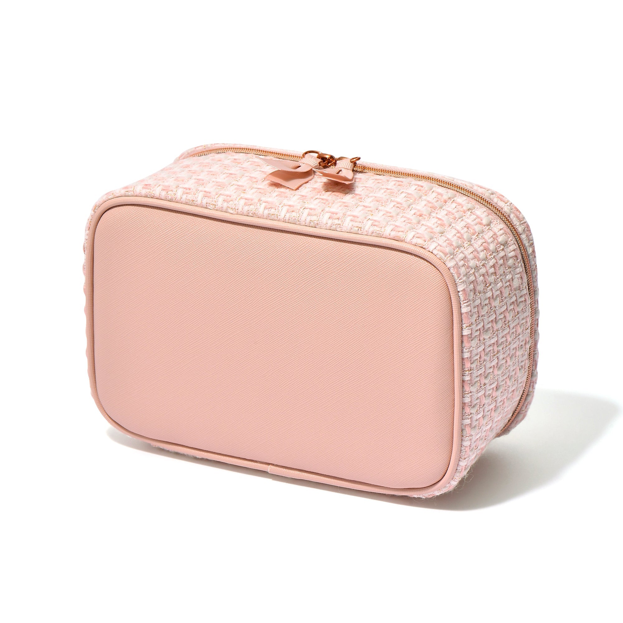 TWEED VANITY POUCH SMALL PINK