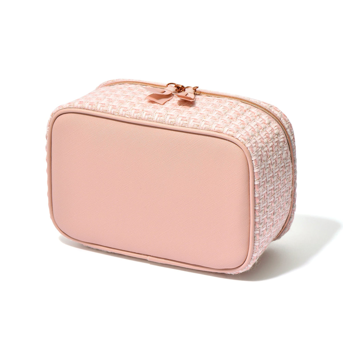 TWEED VANITY POUCH SMALL PINK