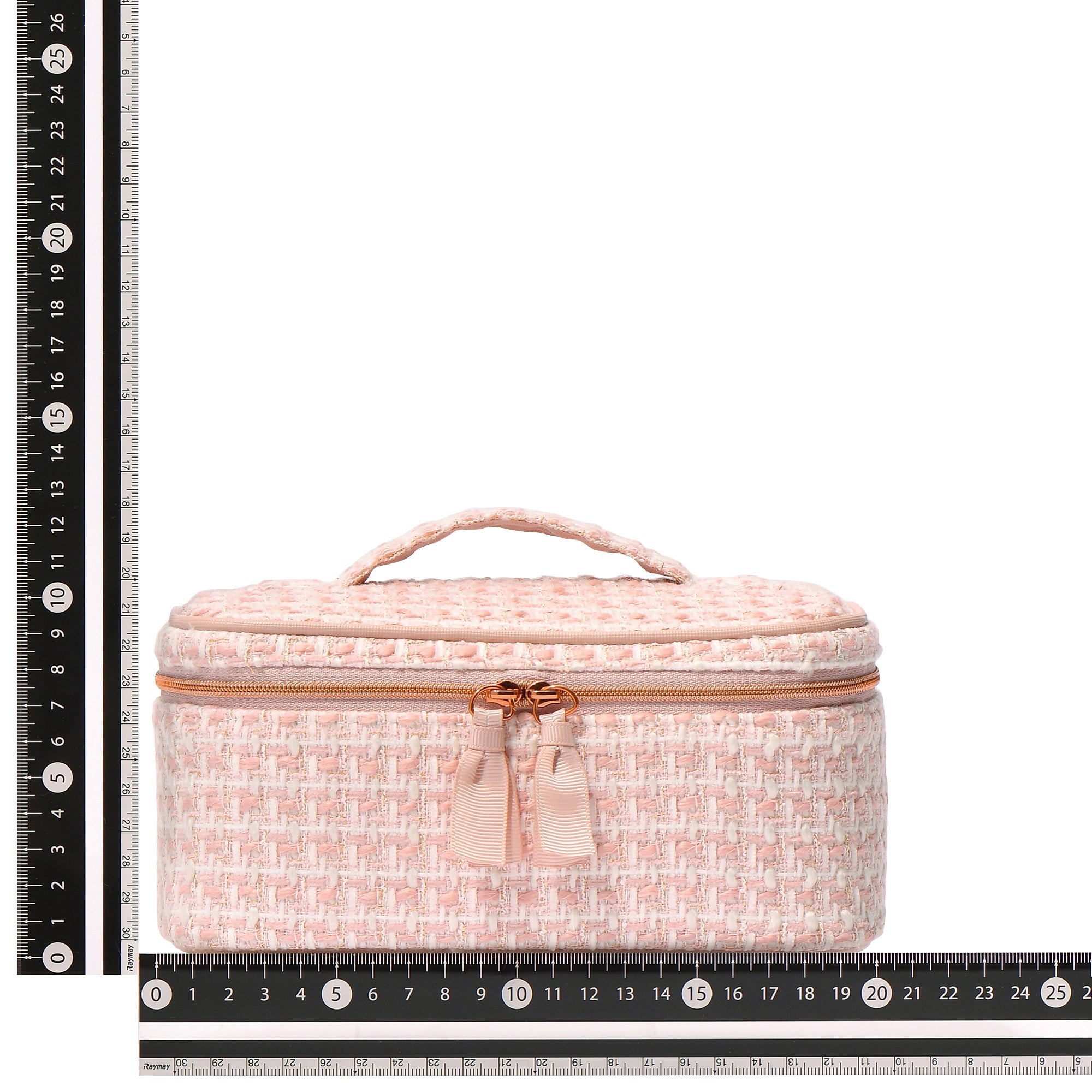 TWEED VANITY POUCH SMALL PINK
