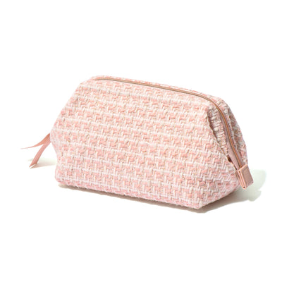 TWEED WIRE POUCH PINK