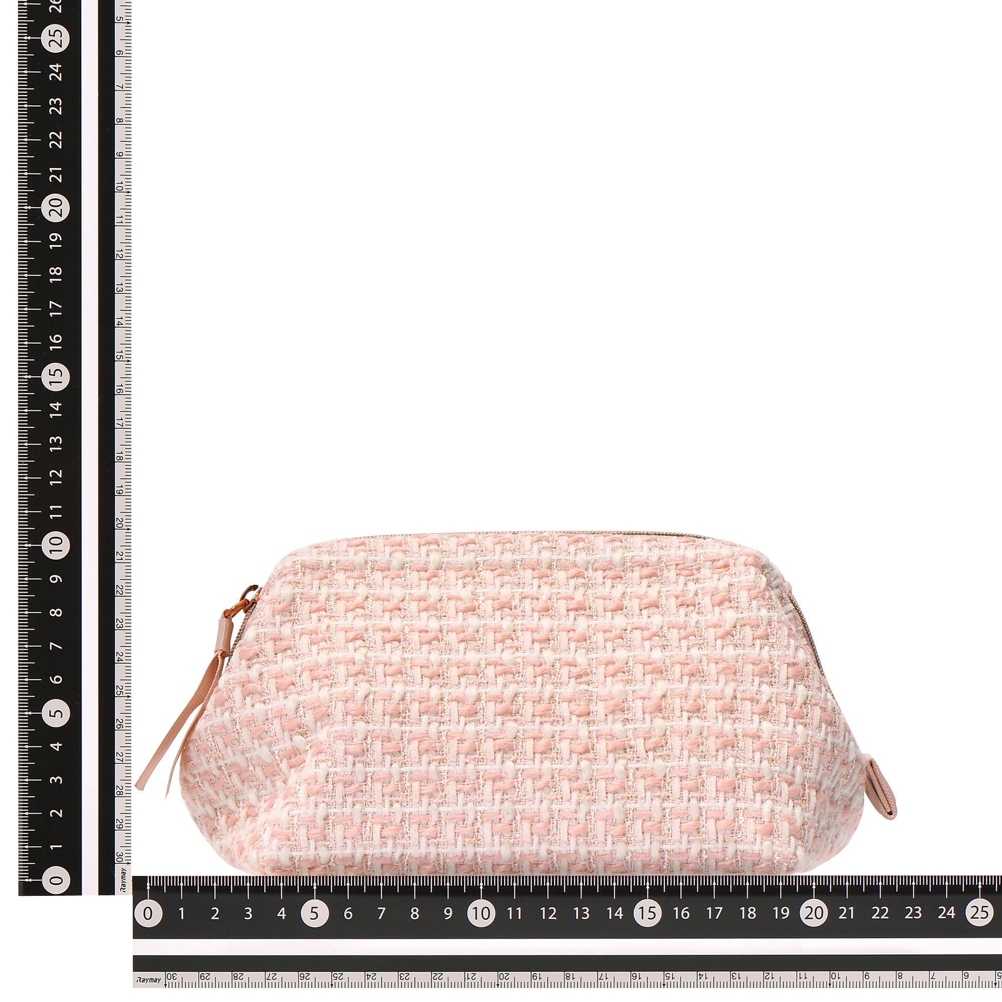 TWEED WIRE POUCH PINK