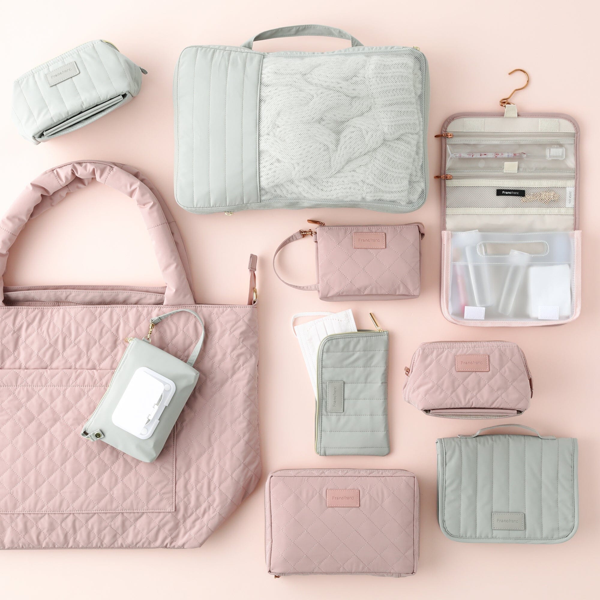 Quilting Hanging Pouch Medium Gray