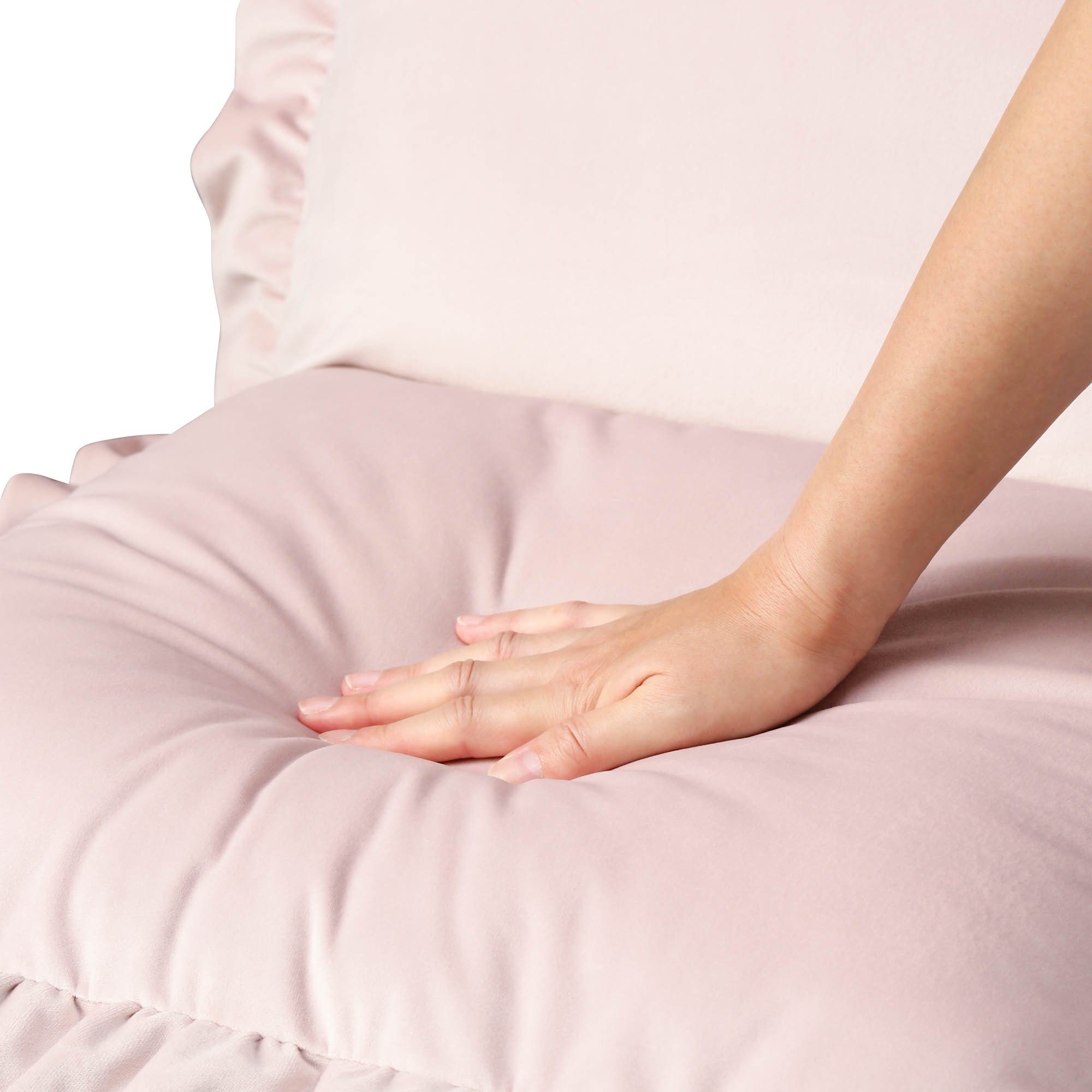 CALIN FLOOR CHAIR Pink (W570 × D545 ～ 920 × H150 ～ 490)