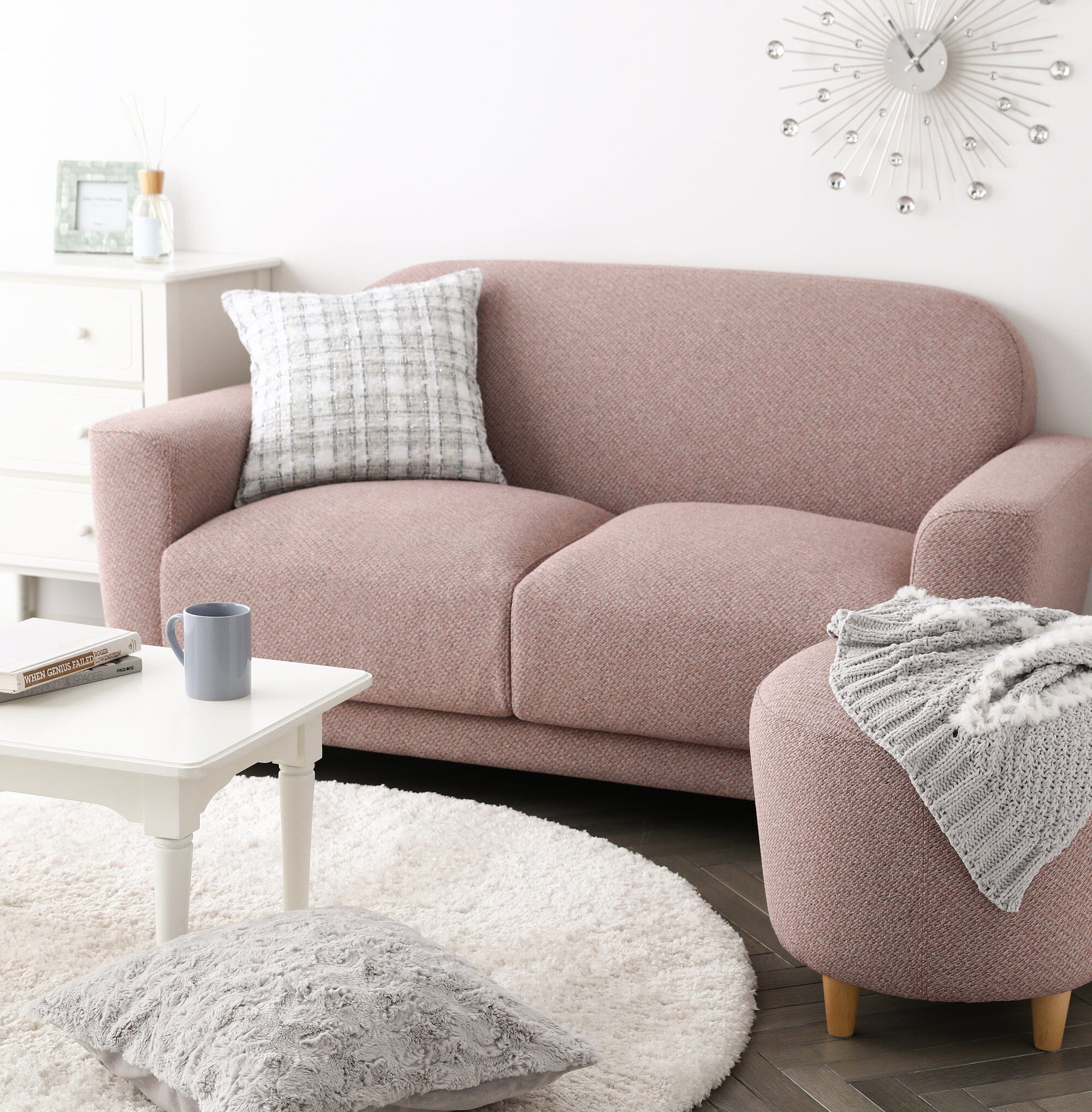 NUVOLA SOFA 2 2 SEAT PINK (W1500×D800×H770)