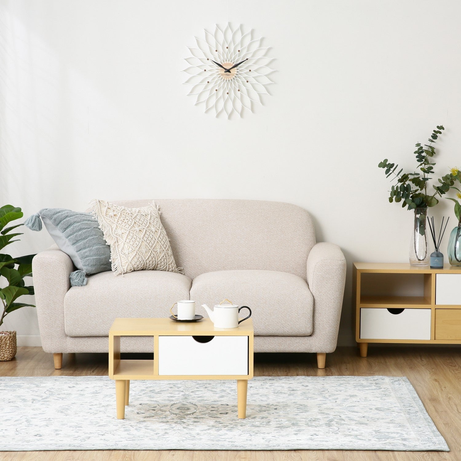 NUVOLA SOFA 2 2 SEAT IVORY (W1500×D800×H770)