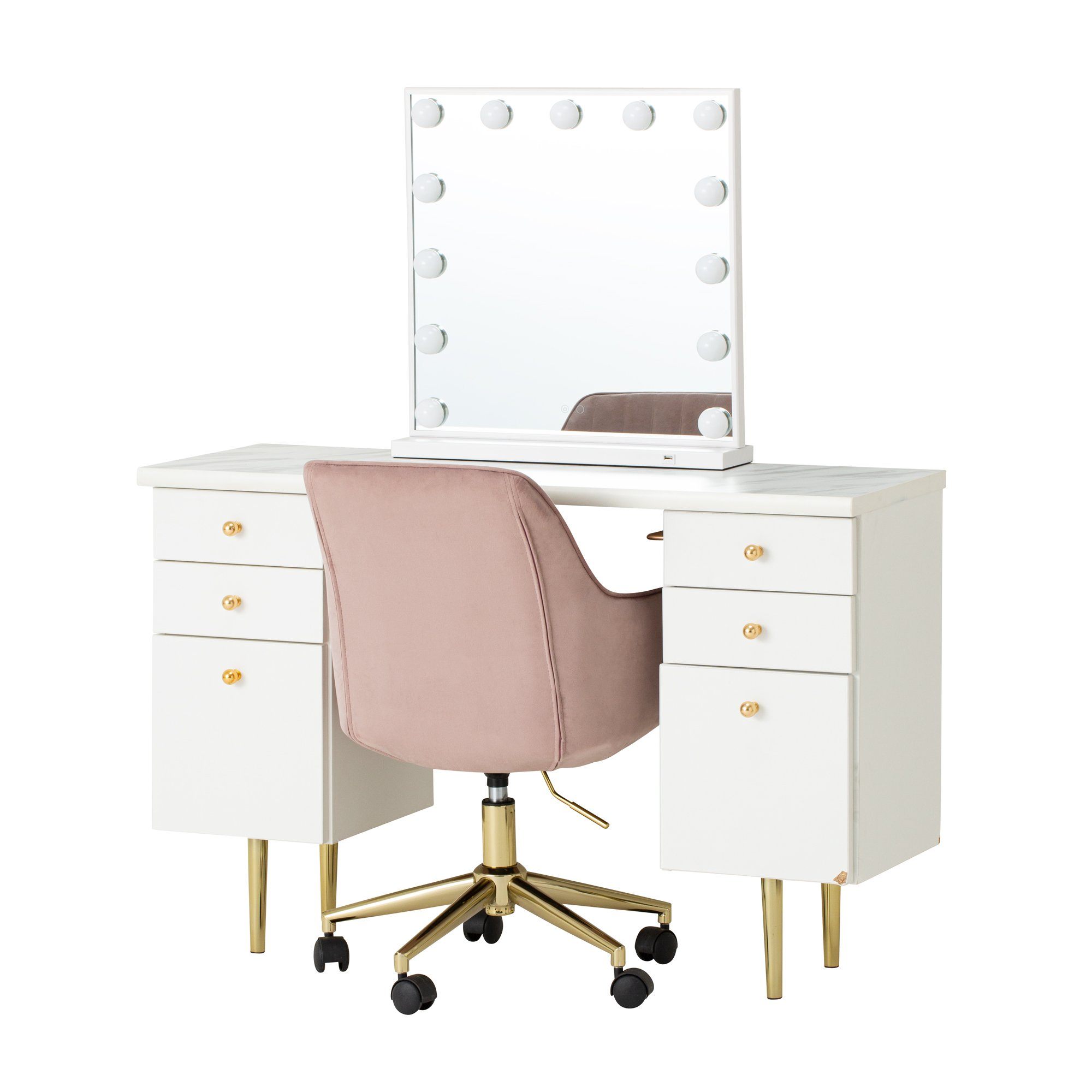 ELDORADO DESK CHAIR PINK (W530 x D540 x H800)