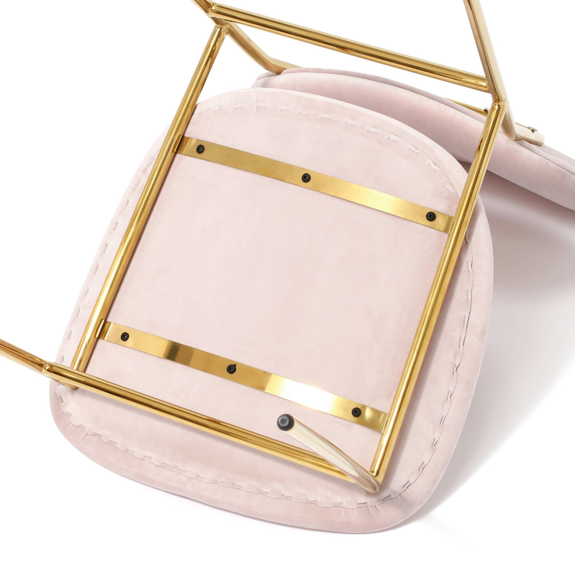 BELLE CHAIR PINK x GOLD (W500×D560×H810)