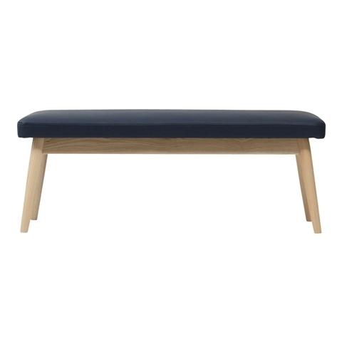 PIONI Bench Navy x Natural (W1150 × D380 × H440)