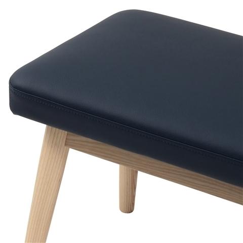 PIONI Bench Navy x Natural (W1150 × D380 × H440)