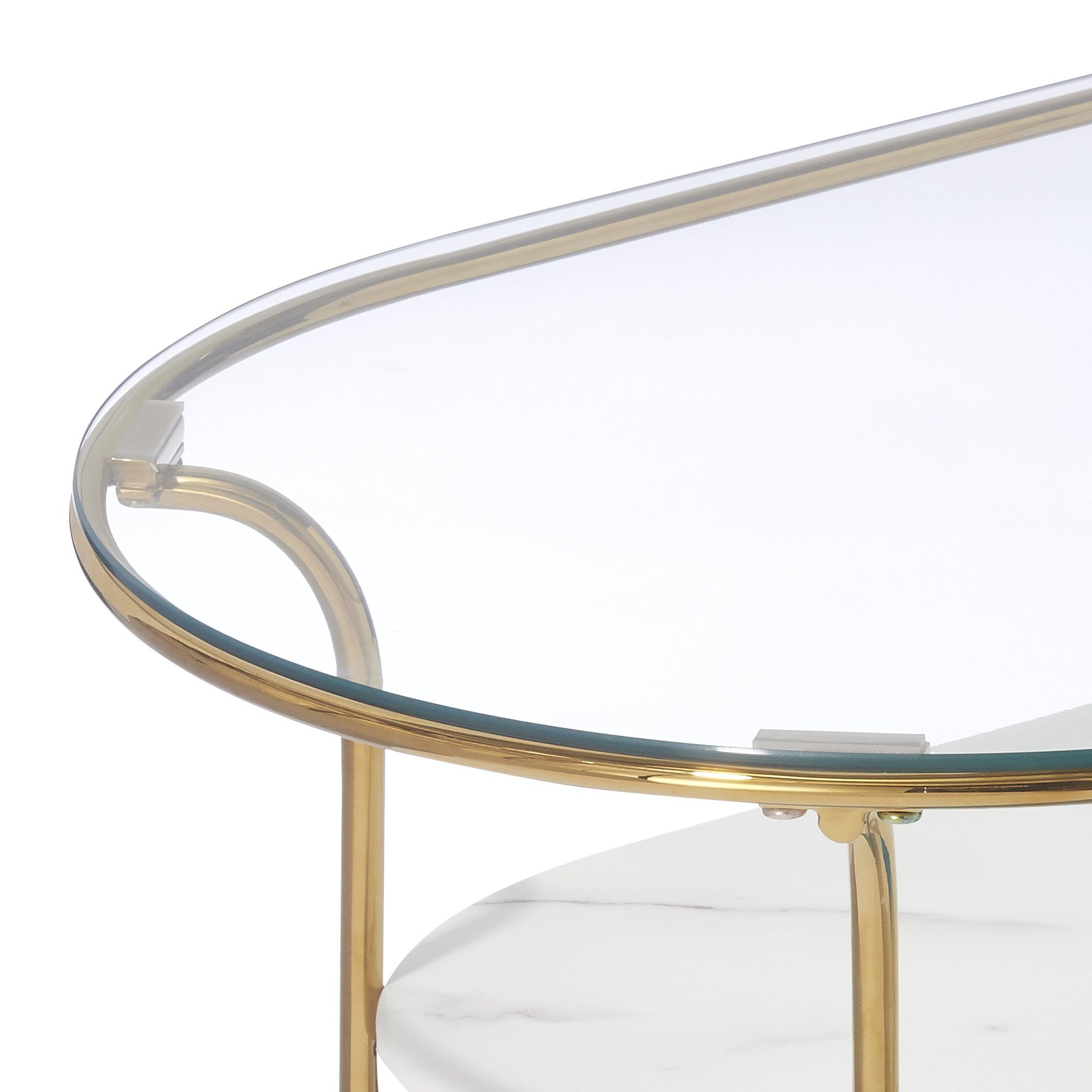 LEGATO COFFEETABLE Large Gold x Marble (W950 x D500 x H370)