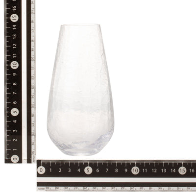 CRACKLE FLOWER VASE SMALL CLEAR