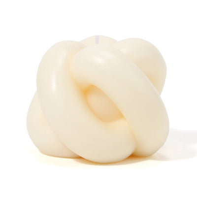 KNOT CANDLE  IVORY